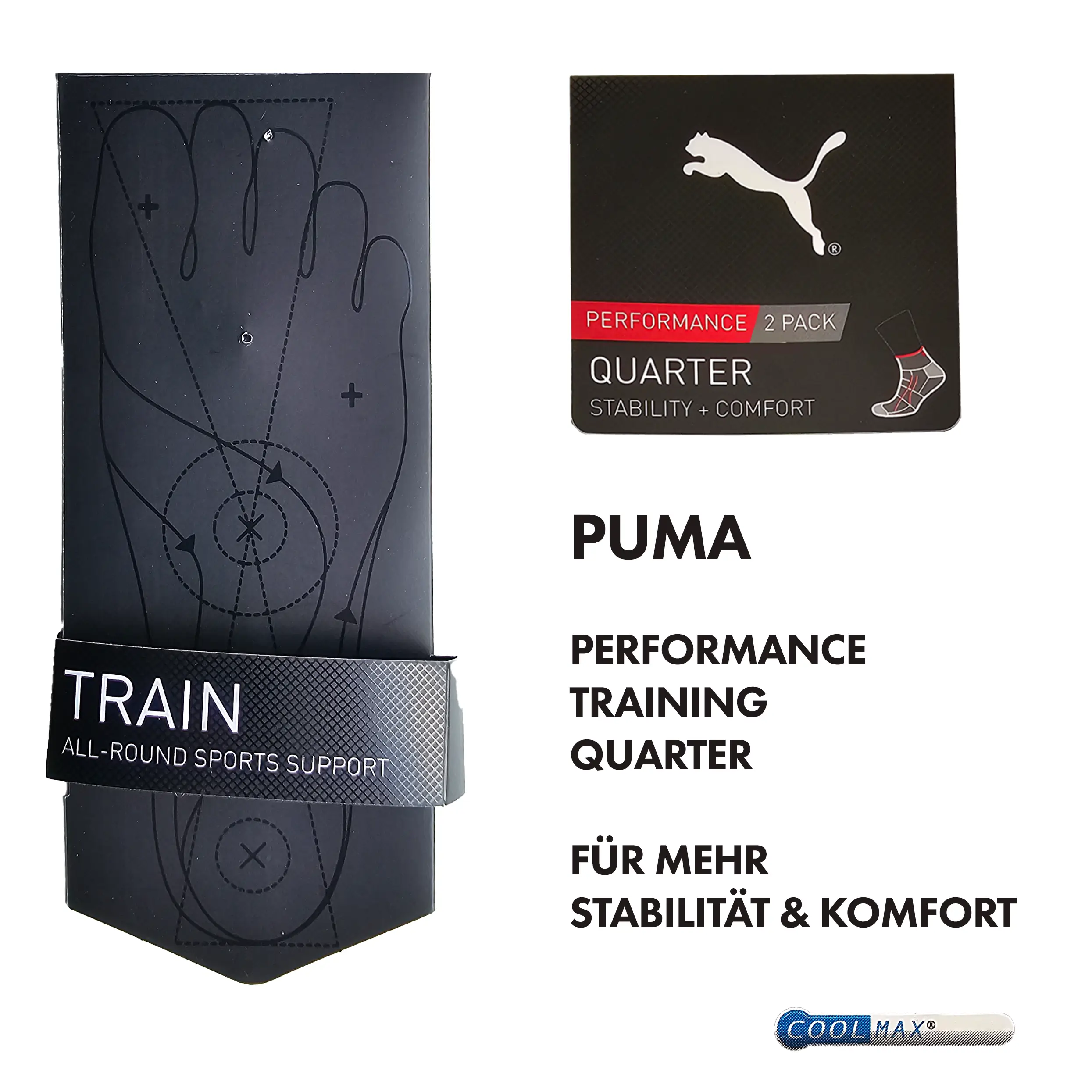 PUMA PERFORMANCE 2PACK QUARTER SOCK Detail