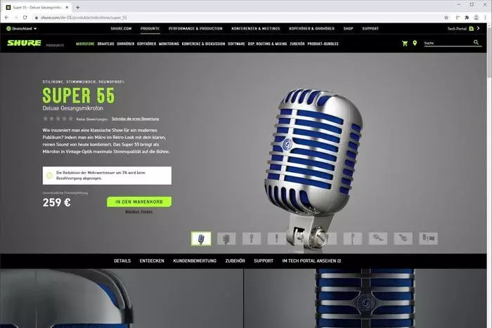 Shure Europe Shop & Fulfillment