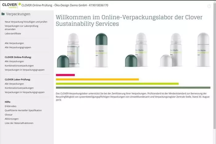 Clover WebDesk Verpacklabor